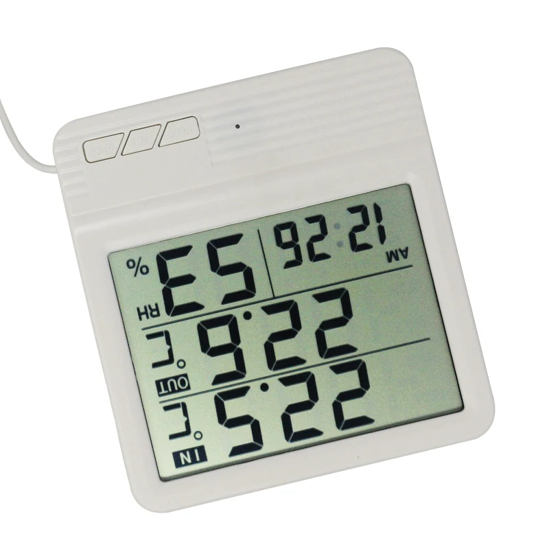 Внутренний/наружный измеритель температуры, цифровой термометр, гигрометр, датчик будильника с датчиком температуры для холодильника