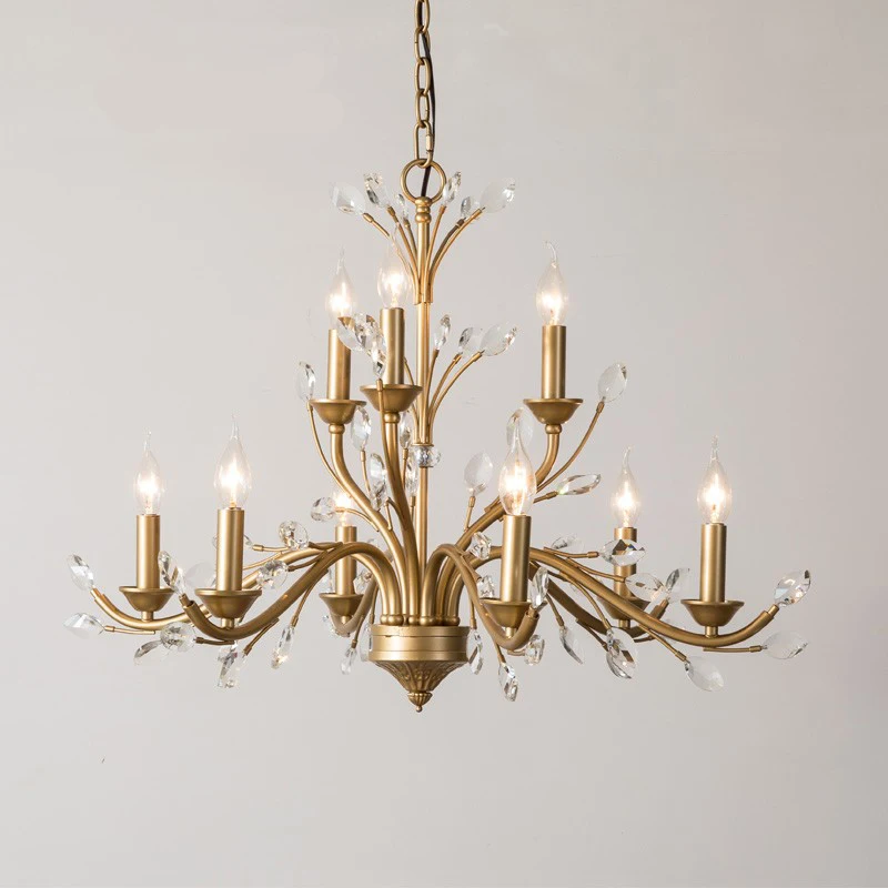 

Vintage LED Chandeliers Loft Living room Light Fixture Nordic Crystals Chandelier Lighting For Kids Bedroom Kitchen Dining room