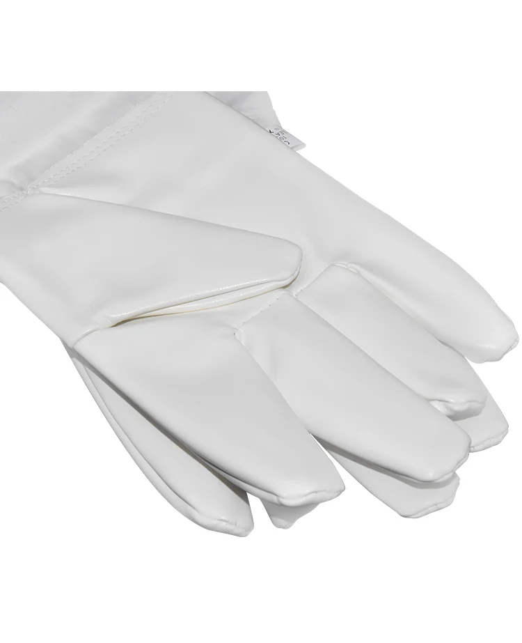 Beekeeping gloves Protective Sleeves Professional white Artificial leather and cloth for Apiculture beekeeping gloves