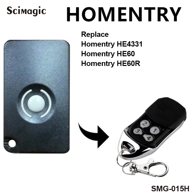 

1X free shipping HomEntry/Home Entry HE60/HE60R/HE4331/HE60ANZ Compatible Garage Remote control