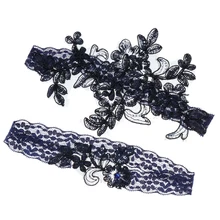 2 шт. свадебные подвязки кружева цветок Throwaway Toss бедра кольцо мягкие носки Королевский синий