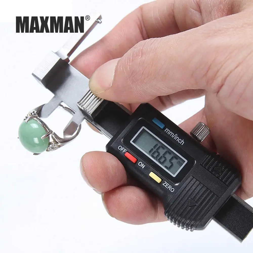 MAXMAN цифровой суппорт ювелирные изделия линейка 0,01 мм диаметр кольца внутренний для измерения диаметра жемчужный Вернье Электронный штангенциркуль линейка