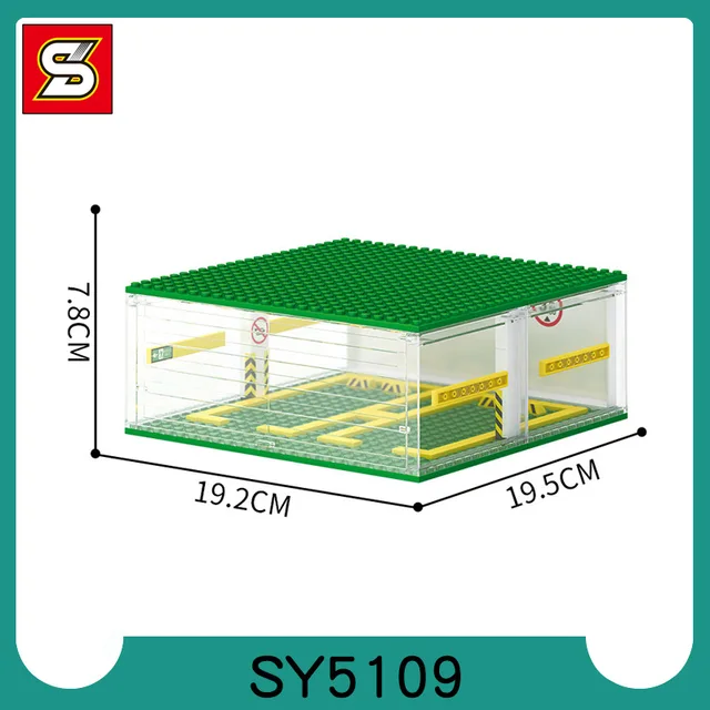 FEOOE  ABS Blocks Toys for 6+ Years Car Sports Car Racing Creative Three-layer Display Garage for Children Only Box SY 3