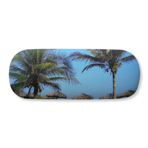 

Ocean Tree Blue Sky Picture Glasses Case Eyeglasses Clam Shell Holder Storage Box