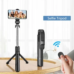 2021 NEW Bluetooth Wireless Selfie Stick Mini Tripod Extendable Monopod with Remote shutter For IOS Android Smart phone 2021 NEW Bluetooth Wireless Selfie Stick Mini Tripod Extendable Monopod with Remote shutter For IOS Android Smart phone
