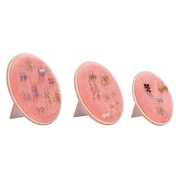 

Oval Earrings Ear Studs Necklaces Organizer Jewelry Display Holder Stand Rack