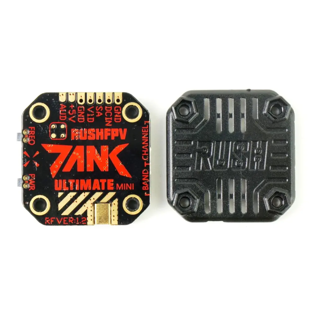 O tanque de rushfpv ultimate mais o tanque mini 5.8g 48ch raceband pitmode 800mw ajustável 2-8s vtx áudio inteligente para zangões de corrida fpv diy