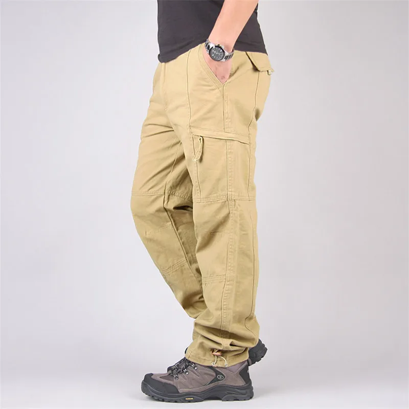 

Nice Autumn Cargo Pants Men Spring Casual Cotton Long Trousers Streetwear Army Straight Slacks Military Tactical Pants Overalls