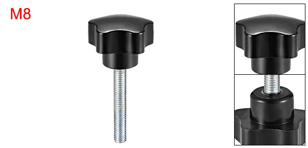 Uxcell 1 блоки из серии "Звездные войны", детские ручки M5/M8/M10/M12 15/20/25/30/35/37/40/45/50/60/70 мм с наружной резьбой Сталь цинка серьги-гвоздики замена Черный