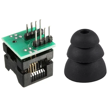 

1pcs SOIC8 SOP8 to DIP8 EZ Programmer Adapter Module & 8Pcs Three Layer Conical Silicone Earbuds Cover