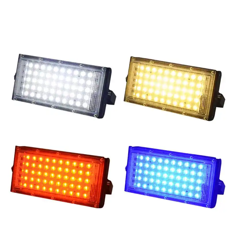 reflector led de multiples colores 50w 220v streetip66 resistente al agua reflector de pared para exteriores iluminacion de jardin