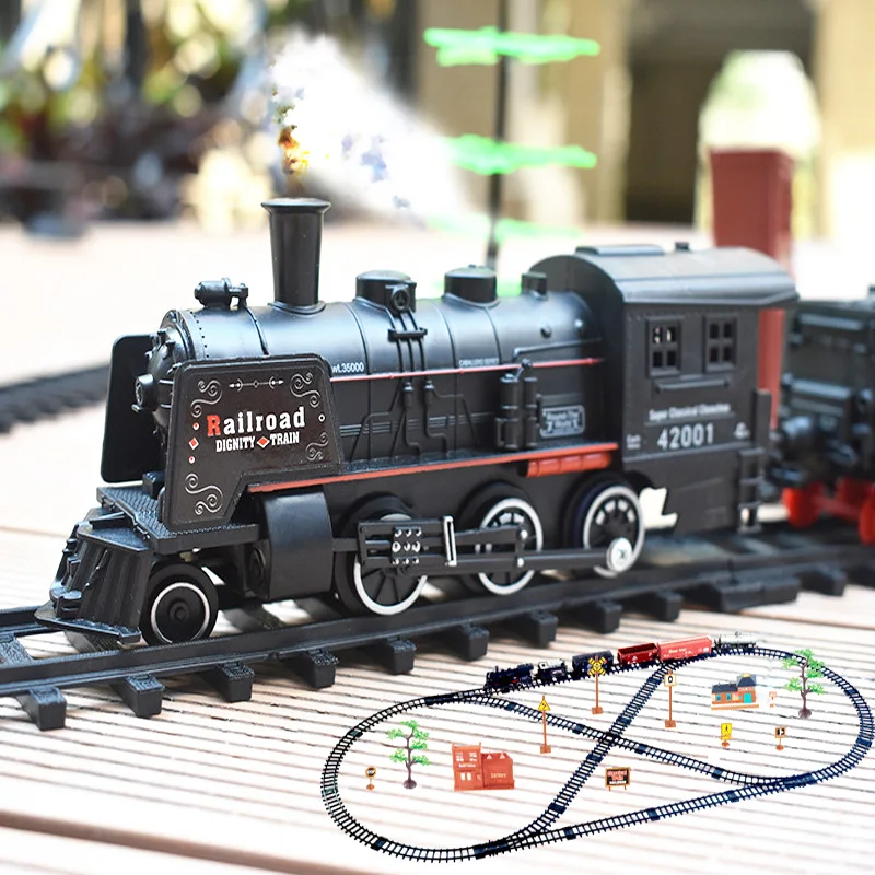 Trem Elétrico Brinquedo Trilhos De Controle Remoto Modelo De Trem  Ferroviário Conjunto Trens Dinâmico A Vapor Rc Trens Conjunto Simulação  Modelo Brinquedo Conjunto Novo - Trens De Controle Remoto - AliExpress