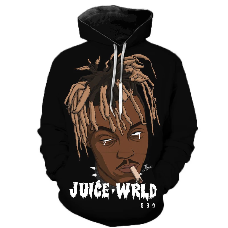 Rapper Juice Wrld 3D толстовки с капюшоном для мужчин и женщин, модный Повседневный пуловер в стиле хип-хоп, певица, уличная одежда, негабаритные толстовки