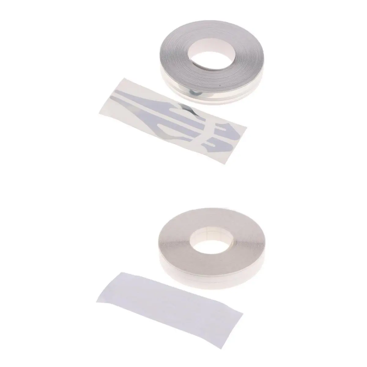 2 Pieces 12mm Pinstripes Tape Streamline Decals Stickers for Auto Car Truck Pinstriping Vinyl Tape Decal - White + Silver