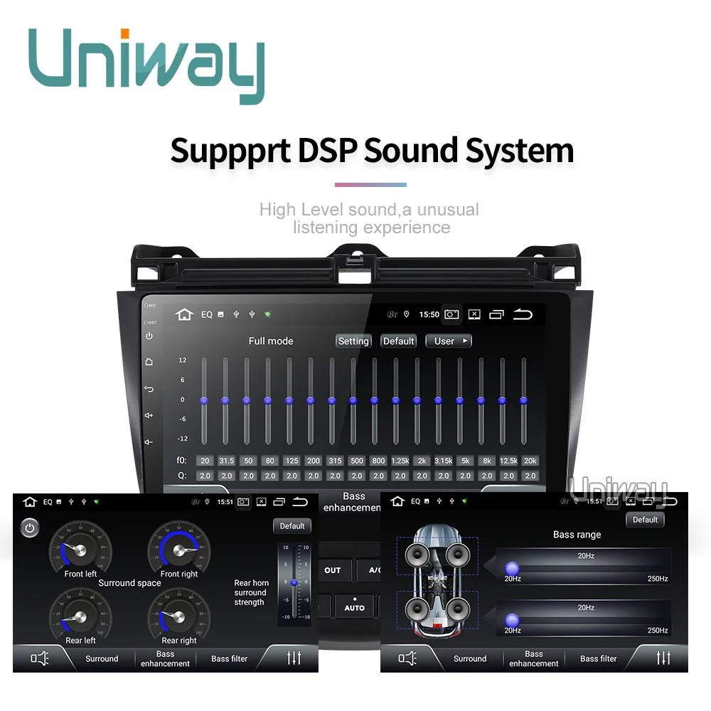 Excellent Uniway AYG1071 2G+32G android 9.0  car dvd for Honda Accord 7 2003 2004 2005 2006 2007 car radio video player gps navigation car 0