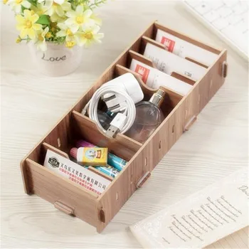 

Multifunction Wooden Home Office Desk Organiser Shelf Storage Boxes Business Card Sticky Note Holder Name