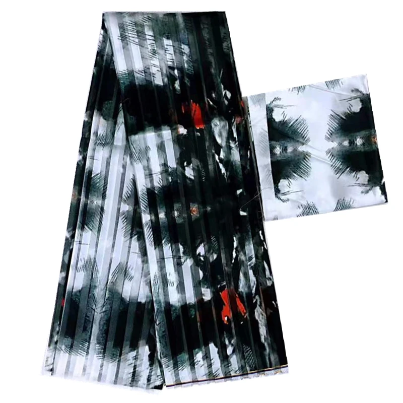 Органза шелк воск африканская ткань лента шелк мягкий материал Горячая Африканский шелк воск ткани для женщин платье