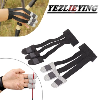 

Archery Protective Glove 3 Fingers Leather Guard Safety Protect for Compound/Recurve Bow Shooting Hunting Accessory