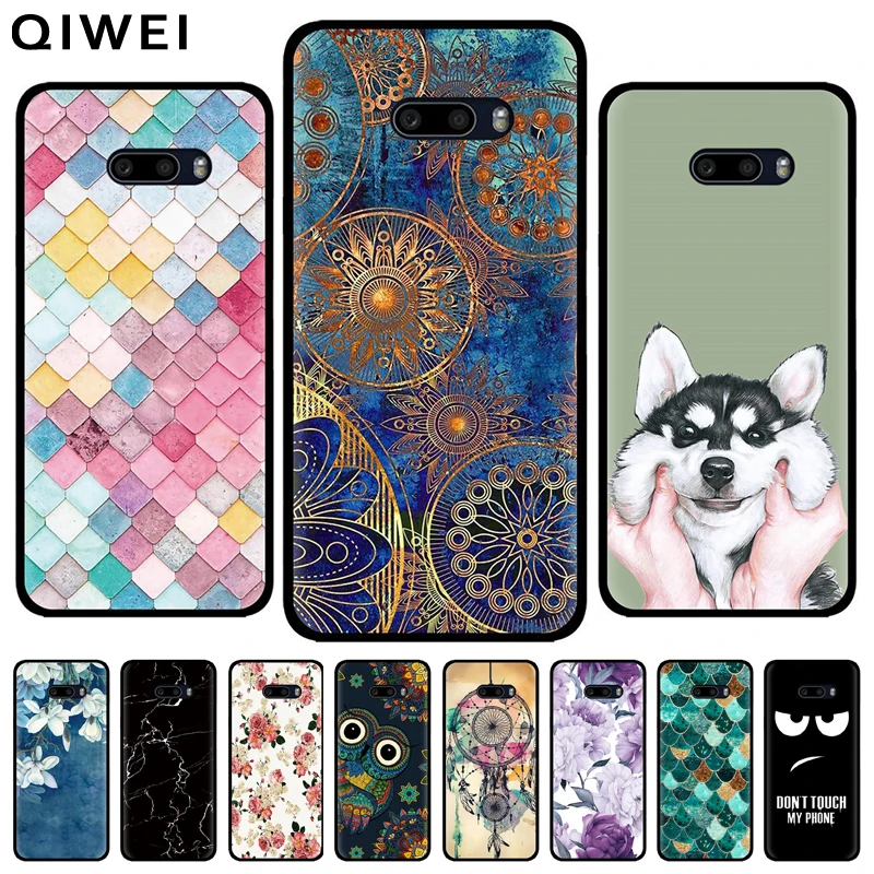 Мягкий силиконовый чехол для LG G8X ThinQ s 6 4 дюйма черный бампер милый мультяшный