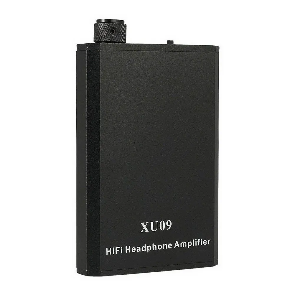 XU09 Stereo MP3 Metal HIFI Portable Music Improver Audio Headphone Amplifier Rechargeable Home Mini Powerful Black