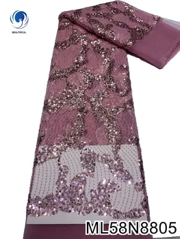 

BEAUTIFICAL sequins lace african fashion french tulle lace fabric high quality net laces ML58N88