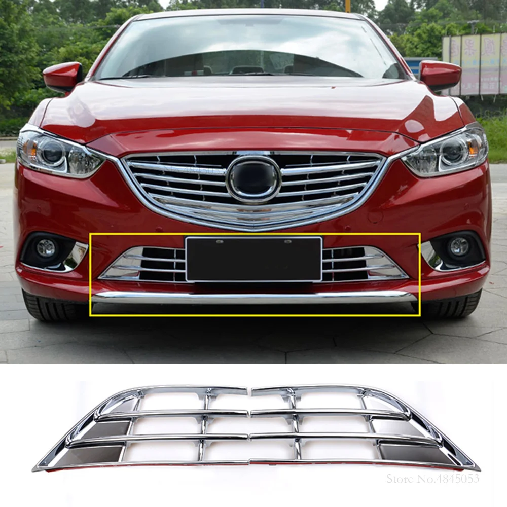Передняя решетка для Mazda 6 M6 Atenza 2014 2015 2016 ABS Chrome декоративная накладка Стайлинг