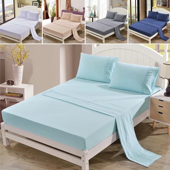 

4pcs High Quality Solid Color Bedding Sets Home Bedding Set