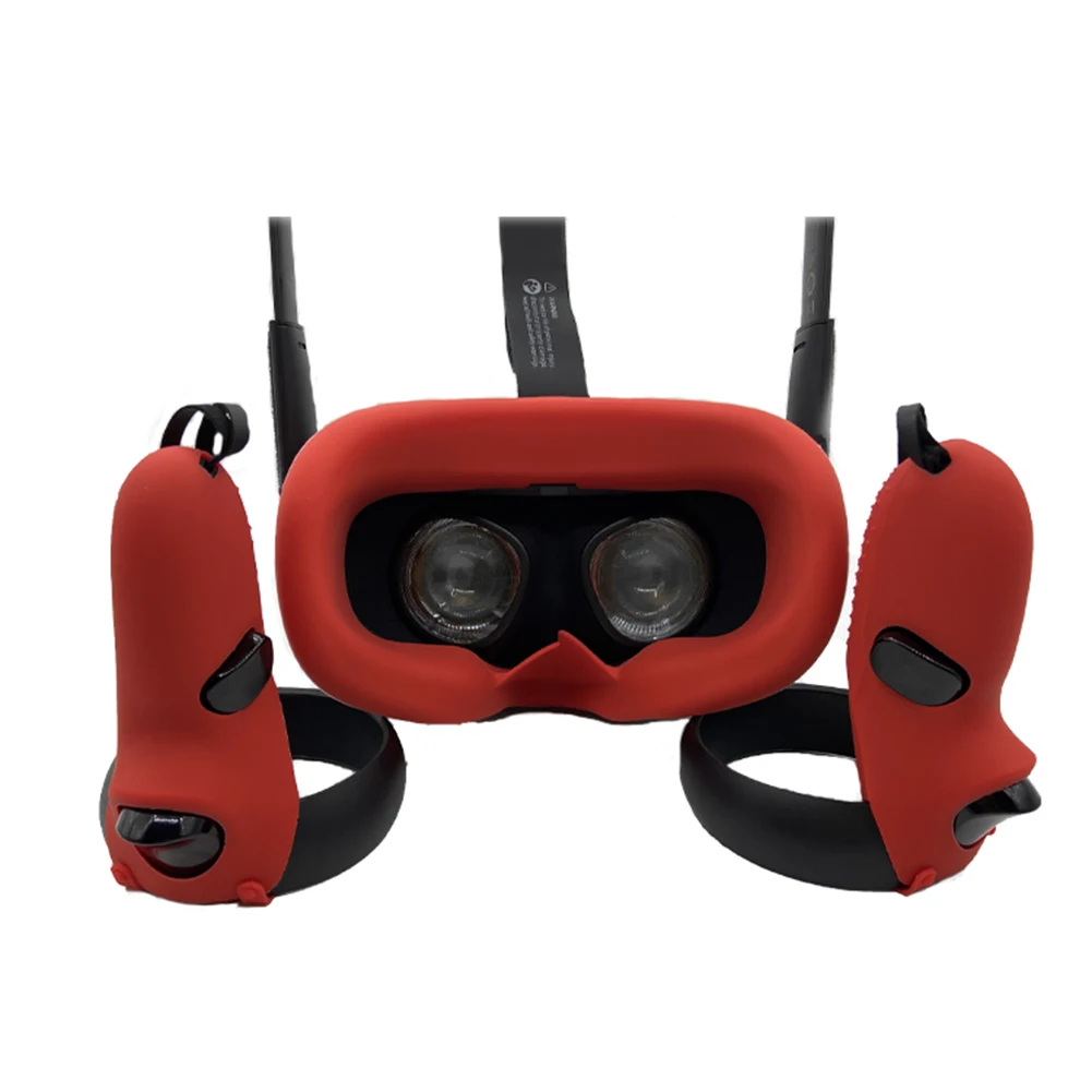 Стоянки анти-zweet силиконовые Oogmasker Крышка для Oculus Quest Очки виртуальной реальности VR Bril унисекс анти-lekkage; сезон лето; Licht Blokkeren Gezicht маска для глаз Pad - Цвет: red