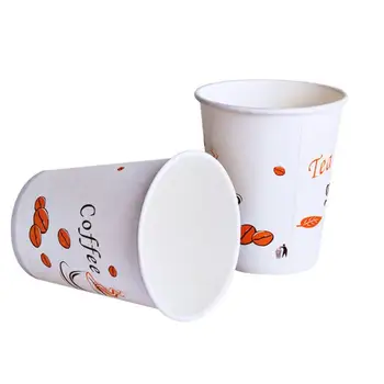 

Disposable Thickened Paper Cup High Temperature Kill Bacteria Safety Hot And Cold Drinking No Leakage 100 Pcs