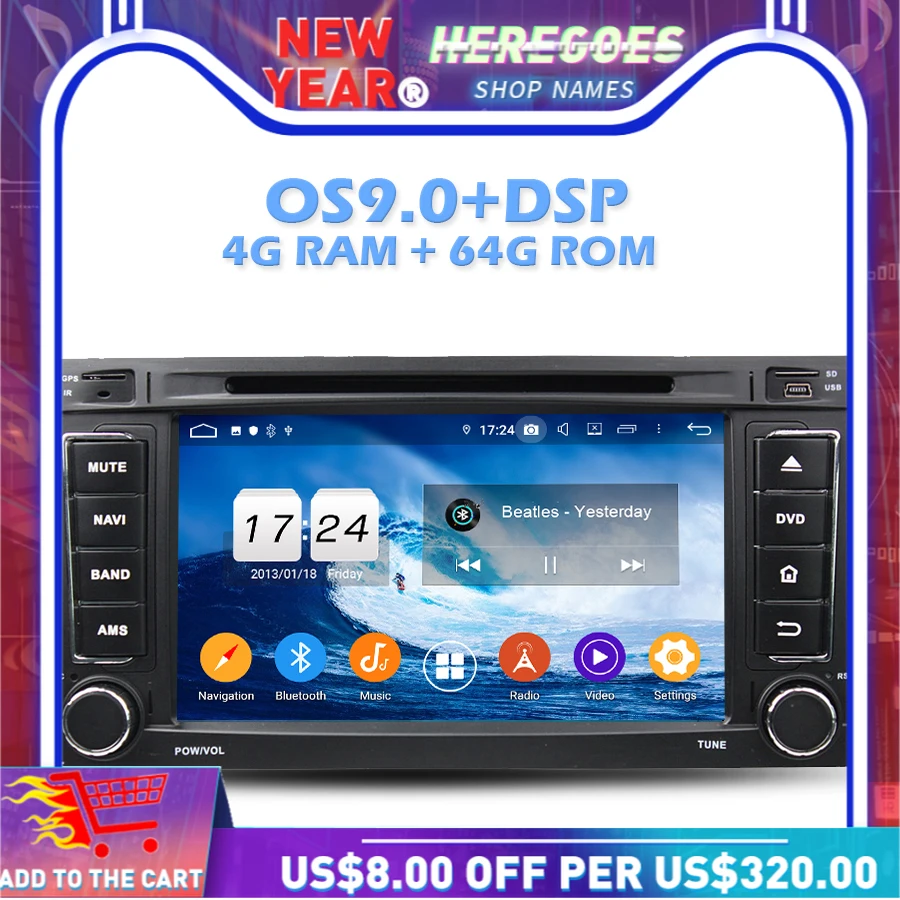 IPS DSP Android 10 0 4 Гб RAM 64 ROM автомобильный dvd плеер Wifi 4G Bluetooth RDS радио GPS карта для VW Volkswagen