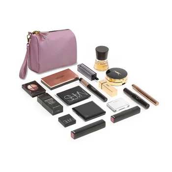 

Simple Solid Color Makeup Bag Large Capacity Cosmetic Bag Portable Multi-function Travel Bag Waterproof Travel Toiletry Bag