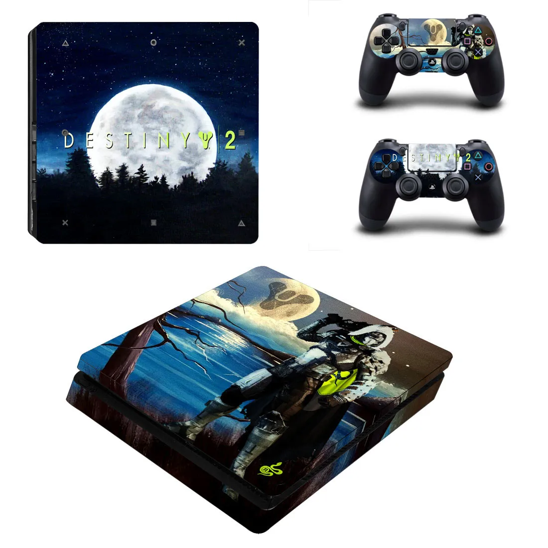 Estiny 2 PS4 тонкая наклейка s Play station 4 Тонкая Виниловая наклейка для кожи наклейка Pegatinas для playstation 4 Slim консоль и контроллер