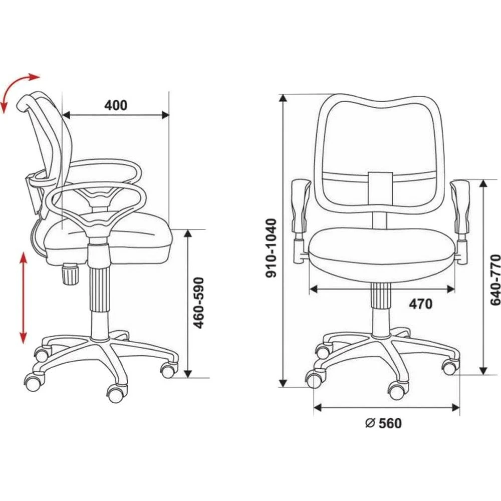 Офисное кресло БЮРОКРАТ CH-799AXSN/TW-11 (регулировка высоты газлифт; колесики; цвет: черный)