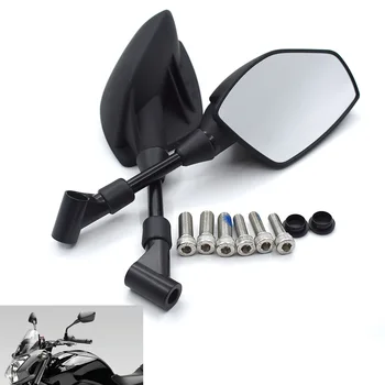 

Universal 8mm 10mm motorcycle rear view mirror black For Yamaha YZF600R YZF750 YZF1000 R XJR1300 FJR1300 XTZ1200
