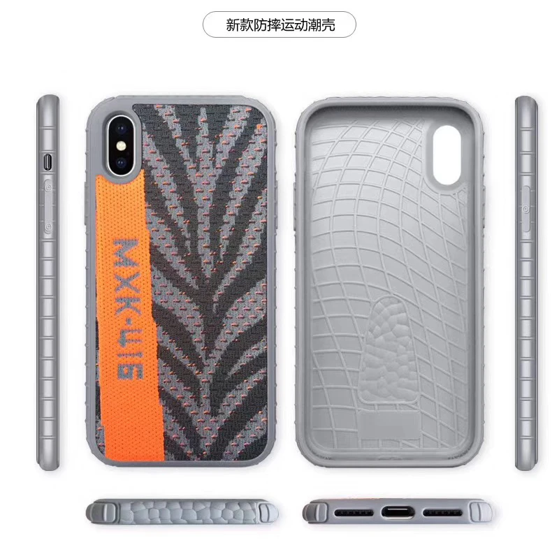 Роскошный чехол для обуви с MXK-416 для IPhone X XR 6 7 8 Plus Xs Max 11 Pro, дышащие Текстильные кроссовки