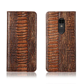 

Genuine real leahther ostrich foot pattern phone bag for Xiaomi Redmi Note 4X/Redmi Note 4 flip case card slot holder flip capa