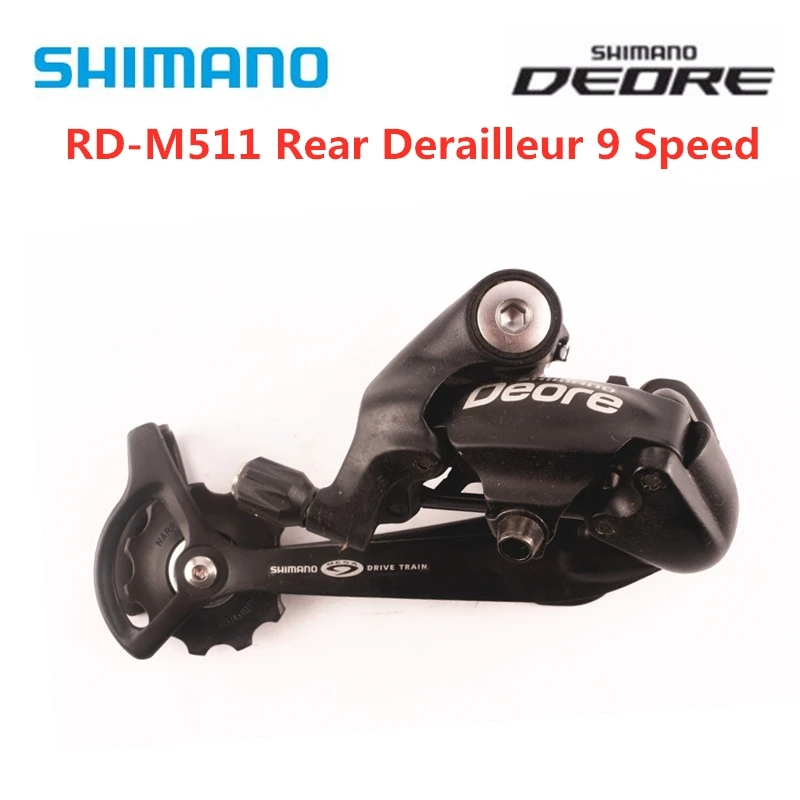 SHIMANO DEORE RD-M511 M511 Запчасти для горного велосипеда 9 задний переключатель скорости SGS длинная клетка 9s MTB Запчасти для велосипеда задние переключатели - Цвет: SGS