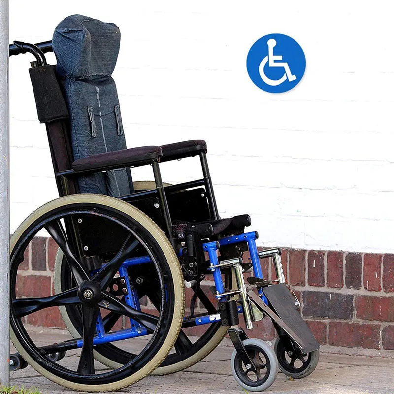 Disabled Wheelchair Symbol Labels Handicapped Access Sticker Sign Round Convenient Decals For Handicapped Parking 2 inch 60 Pcs