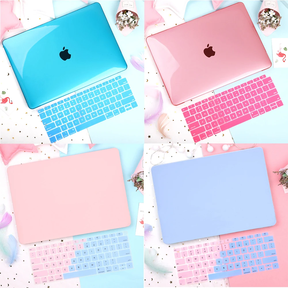 Comprar Cristal funda rígida transparente proteger para Macbook Pro 13 15 Pro 16 Touch Bar A1706 A1707 A1990 2018 13 Touch ID A1932