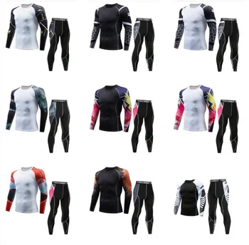 

Free Shipping Men's 2pcs Thermal Long Johns Cool Dry Compression Set Baselayer Top Bottoms