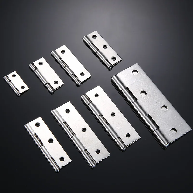 Stainless Steel Hinges 5Pcs 1/1.5/2/2.5/3 Inch Mini Flat Hinge Stainless Steel Cabinet Doors Windows Hinge Wooden Box DIY Door Hinges