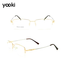 Модные мужские очки, оправа, ультра-Утяжеленный светильник, гибкий чистый титановый материал, полуободок, оптические очки для женщин, EJ032-522