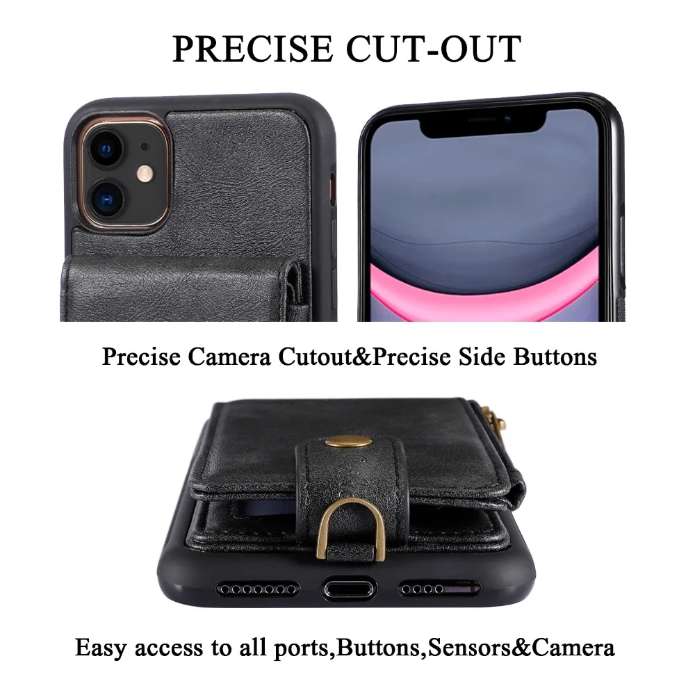 Toraise для iPhone X Xs Max Роскошный pu кожаный кошелек на молнии браслет чехол для iPhone 11 Pro Max 6 6S 7 8 Plus Ручной Чехол для троса