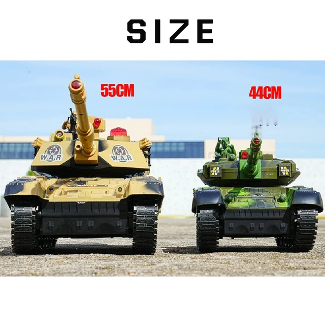 55/44CM Big RC Tank Battle World War machine for Radio-controlled Tanks on Radio Control Military Car Army Truck Boy Toys Kid 6
