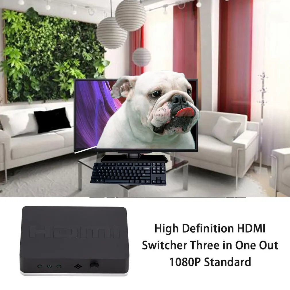 3x1 1080p HD HDMI сплиттер 3 порта концентратор коробка автоматический переключатель 3 в 1 переключатель 1,4 с пультом дистанционного управления