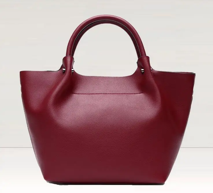 Брендовые дизайнерские натуральная кожа большие сумки-шопперы для женщин воловья кожа винтажные сумки через плечо мягкие сумки-мессенджеры красные сумки - Цвет: Wine Red