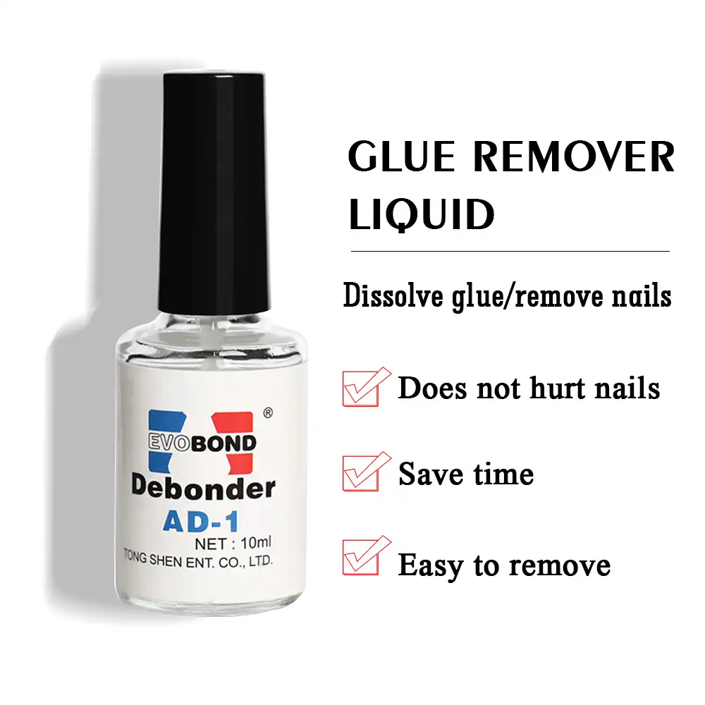 Debonder Liquid 10ml Nail Art With Brush Nail Glue Ad 1 Eyelashes Stickers False Tip Rhinestone Remover 10ml Nail Glue Nail Artnail Glue With Brush Aliexpress