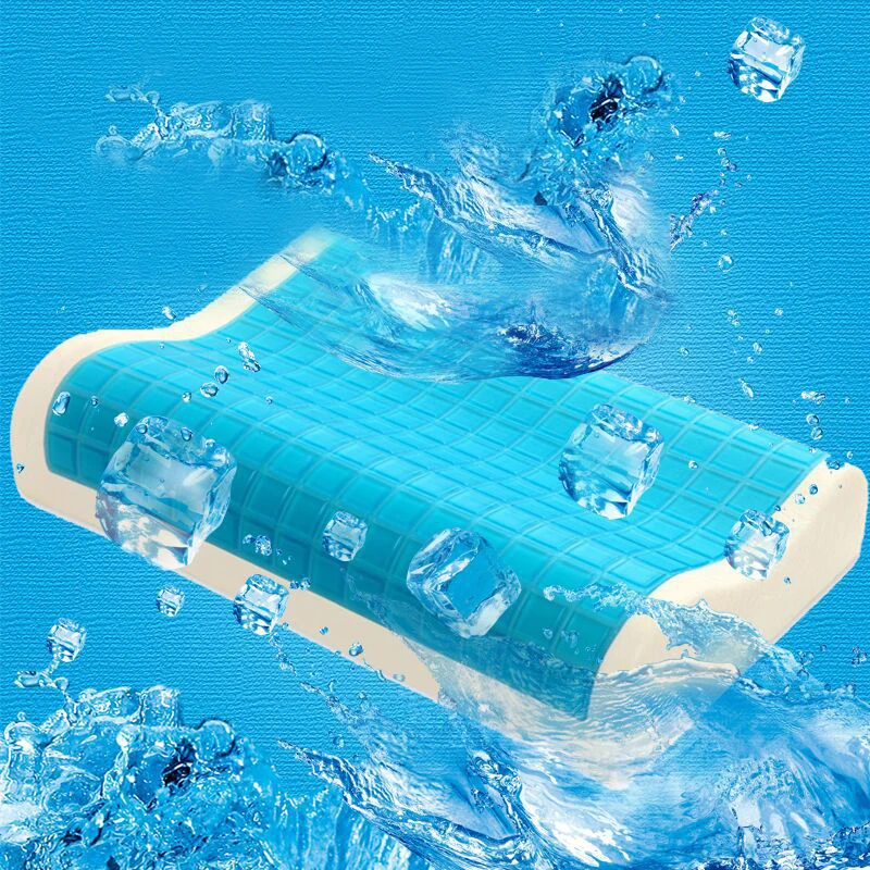 

Summer cool pillow summer ice pillow slow rebound health memory cotton pillow core gel cervical spine repair neck pillow