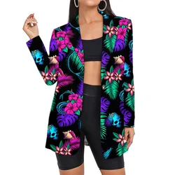 Terno feminino sereia osso impressão blazers camuflagem jaqueta feita sob encomenda do vintage mulher xadrez longo floral roupas escritório ternos de grandes dimensões