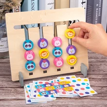 

WEMMICKS Kid Wooden Montessori Logical Thinking Training Toy Sensory Color Fruit Animal Logical Training Game Puzzle Toys